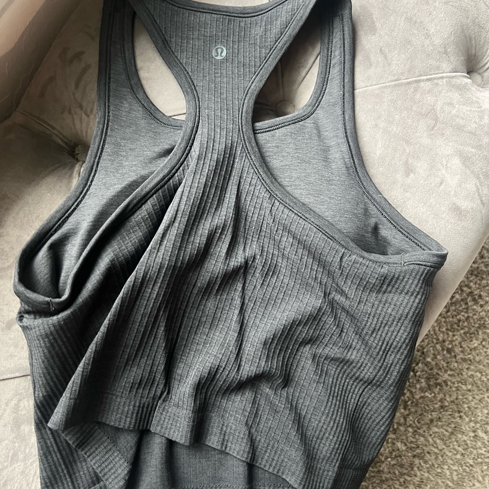 lululemon athletica Charcoal Ribbed Tank Top